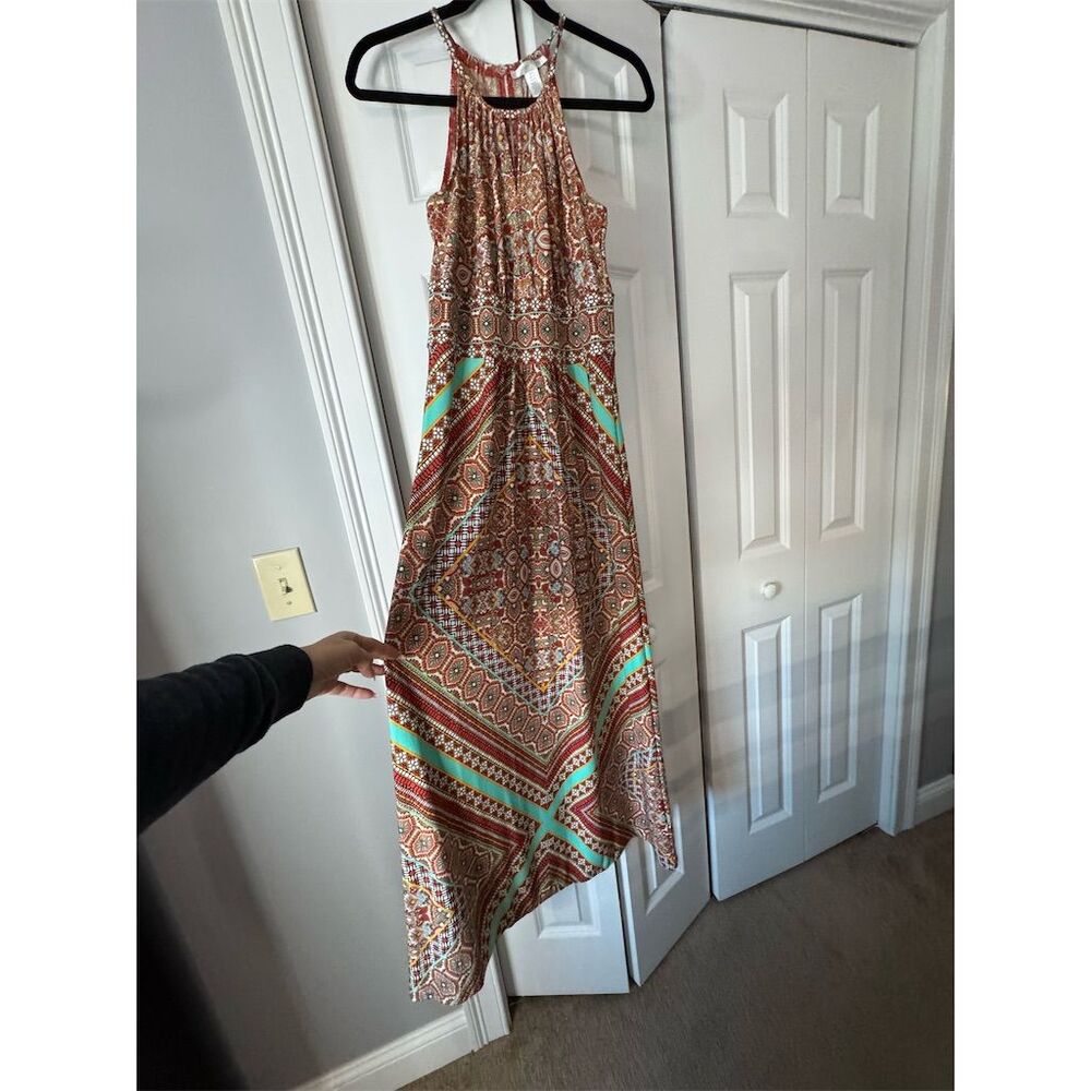 London Times Women's Paisley Boho Maxi Dress Size 8 Multicolor, 11